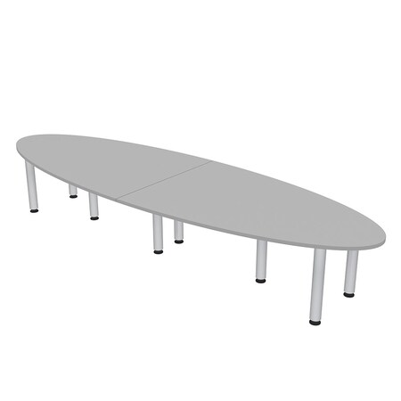 Skutchi Designs 45 in W, 120 in L, 29 in H, Engineered Wood Top, Grey HAR-OVL-46119-PT-01